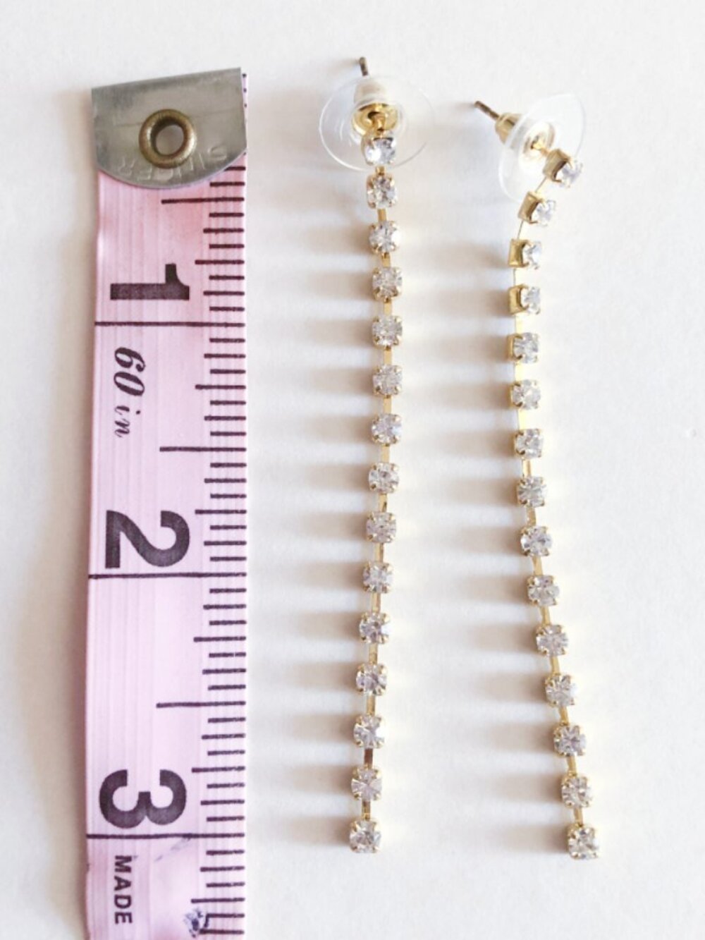 Retro Rhinestone Strand Earrings - Picture 4 of 7